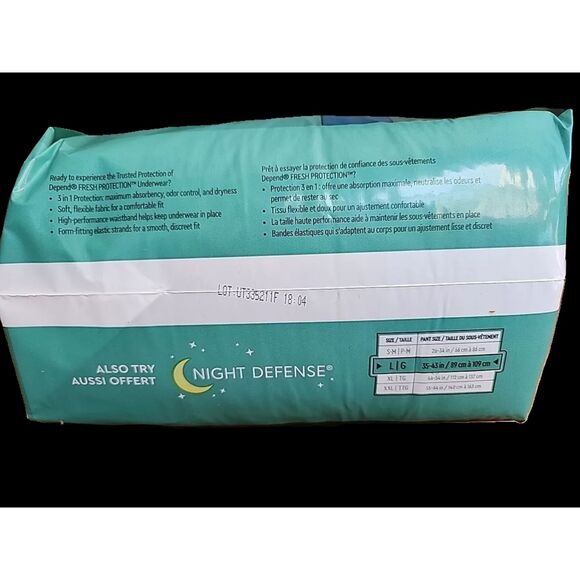 Depend Fit-Flex Underwear Men Size L/G Max Absorbency 17 Ct Pack - Picture 4 of 4